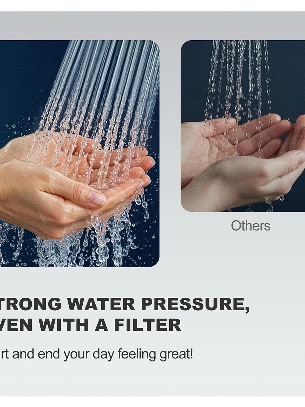 Chrome Filtered Shower Head - Polished Silver